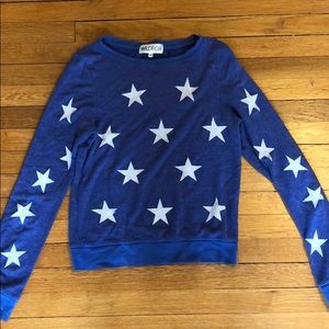 Wild fox blue star sweatshirt